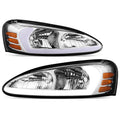 Fit 04-08 Pontiac Grand Prix Chrome Housing Amber Corner 3d Led Drl