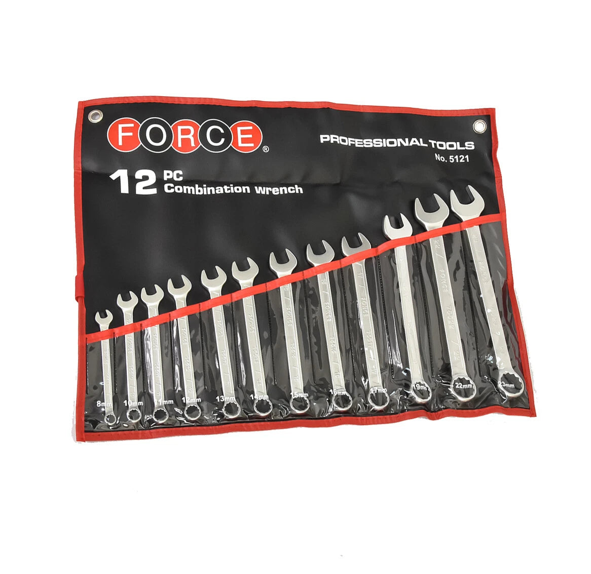 Force 5121 8-23mm / 5121s 1/4"-15/16" Combination Open Ring Wrench