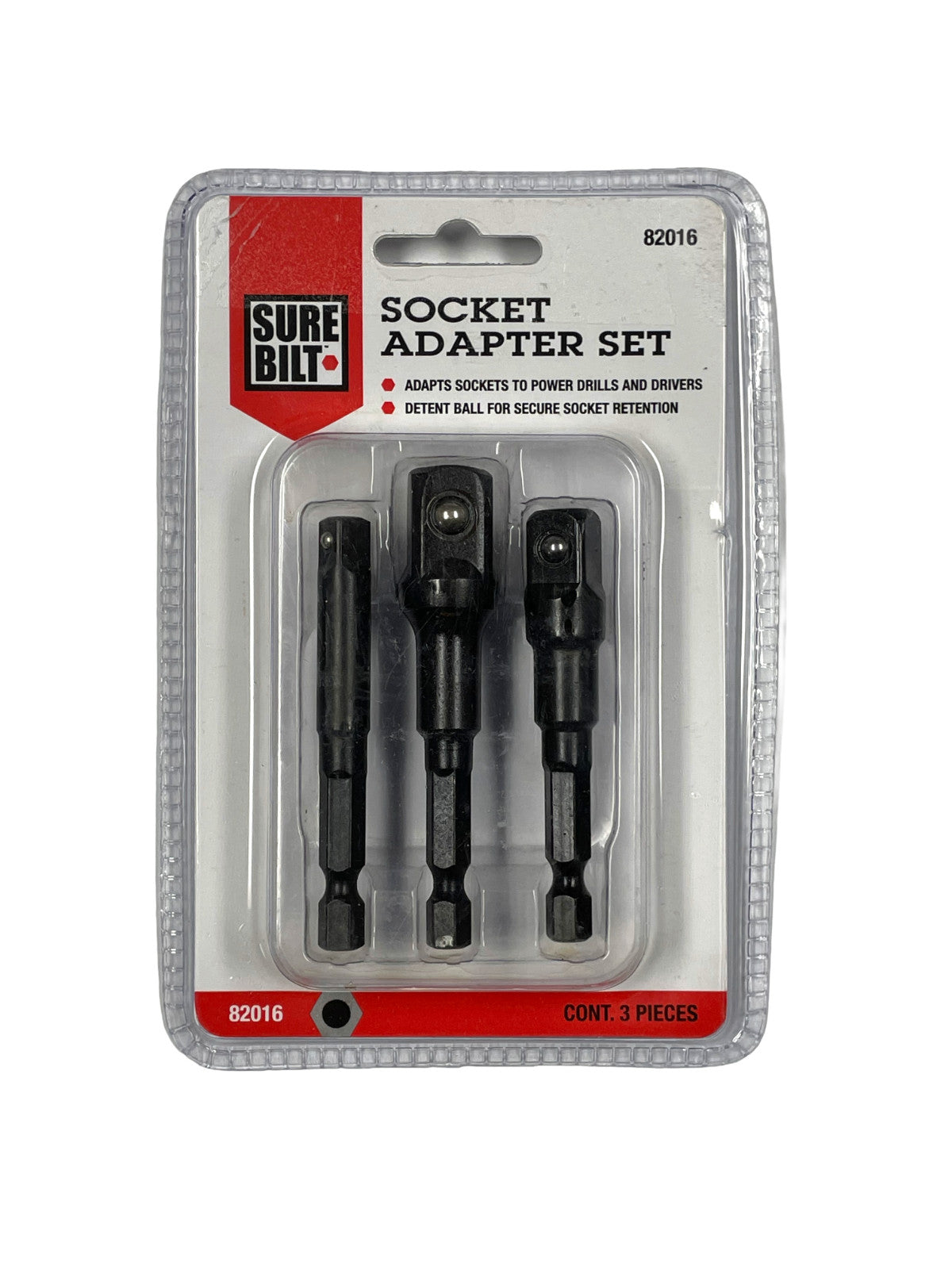 SUREBILT 3pc Socket Adapter Set 1/4", 3/8", 1/2"