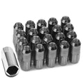 20 Closed End M12x1.25 50mm Tall 20mm Od Gun Metal Aluminum Jdm Lug