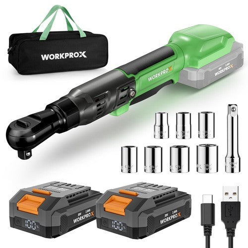 WORKPROX Electric Ratchet Wrench 3/8" 20V Cordless Kit by WORKPROX