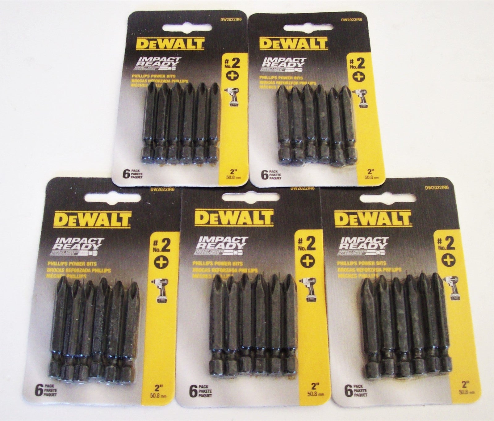 Dewalt Impact Ready Phillips #2 Screw Bits