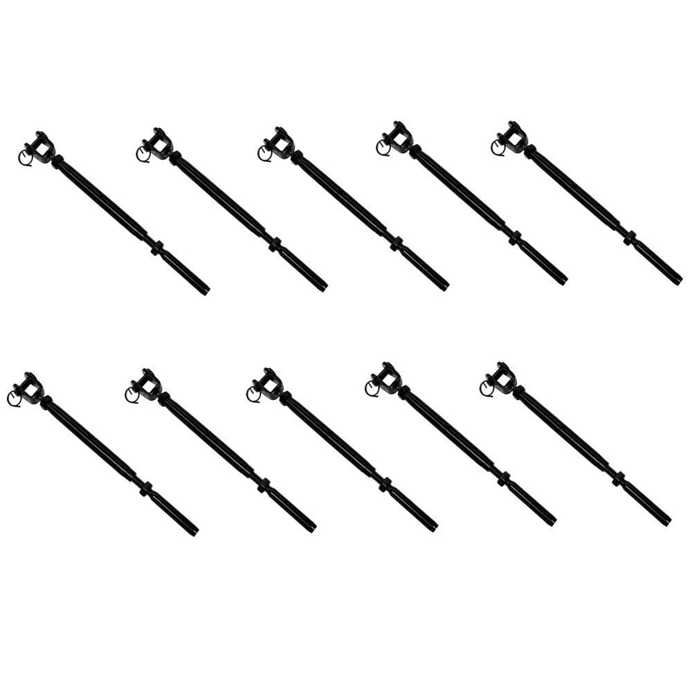 Hand Swage Jaw Life Line Turnbuckle For 3/16"swage Jaw,black Oxide
