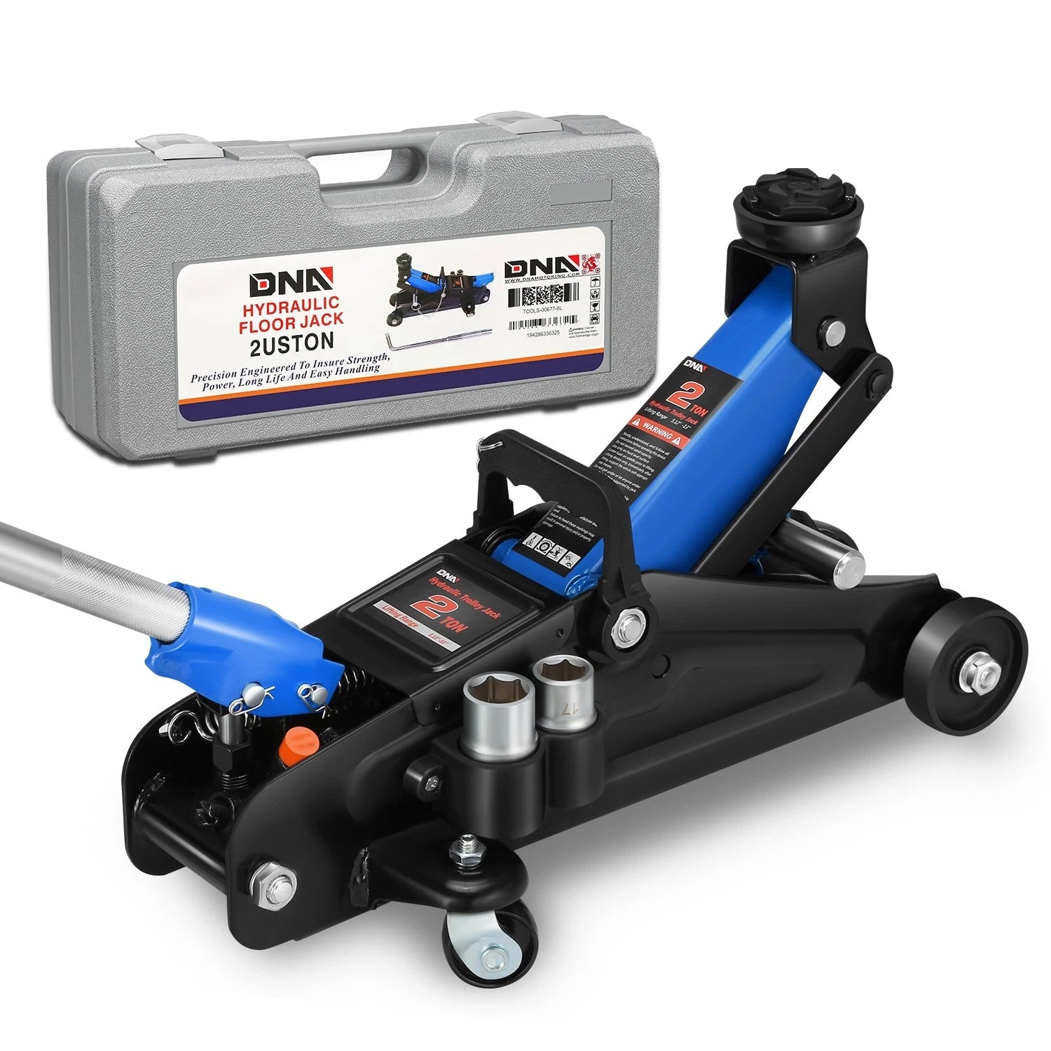 5.1-13in 4000lbs Capacity Hydraulic Lift Blue Black | Built Supply Co