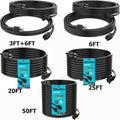 DuraTech 50ft/25ft/20ft/6ft/3ft Extension Cord Heavy Duty 16