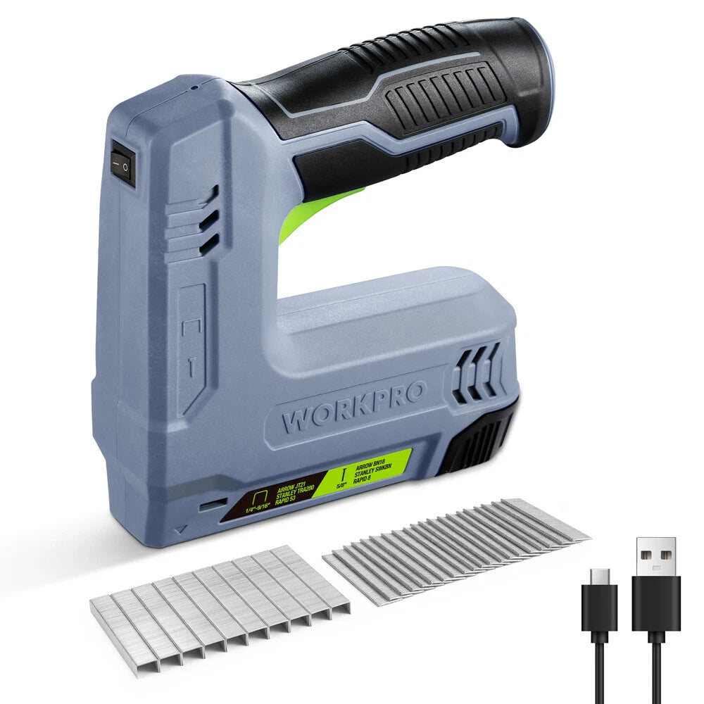 Workpro 2-in-1 Electric Cordless 3.6V Staple Nail Gun 2.0ah Stapler