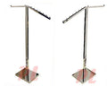 2 Way Chrome Clothing Garment Rack Retail Display Rack - 71" High