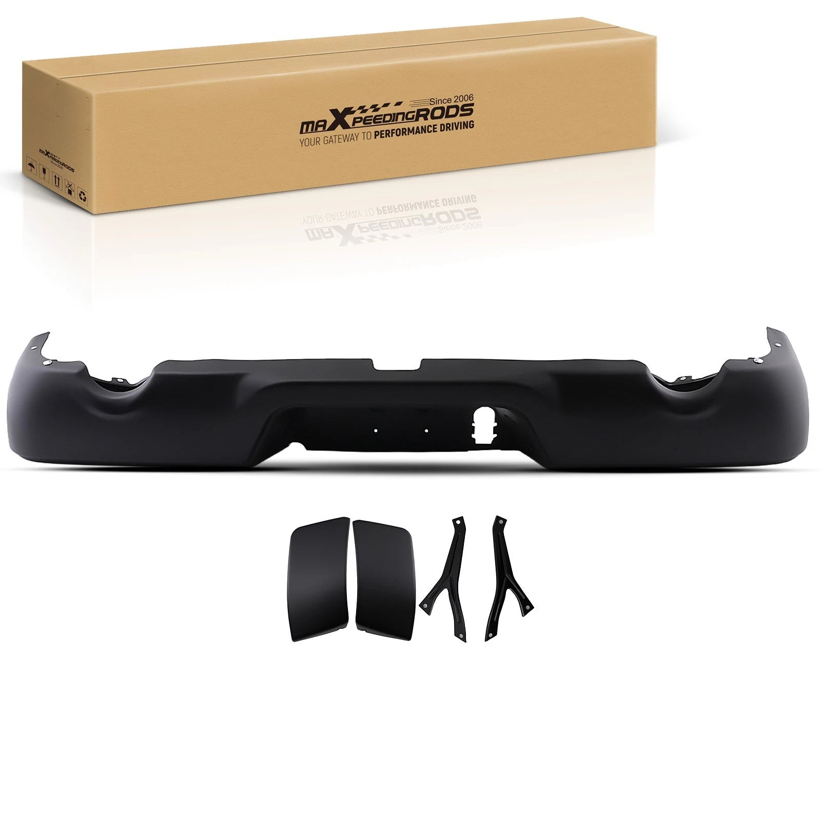 Rear Step Bumper Assembly for RAM 1500 2009-2018 68049744AA 55112621AB Black