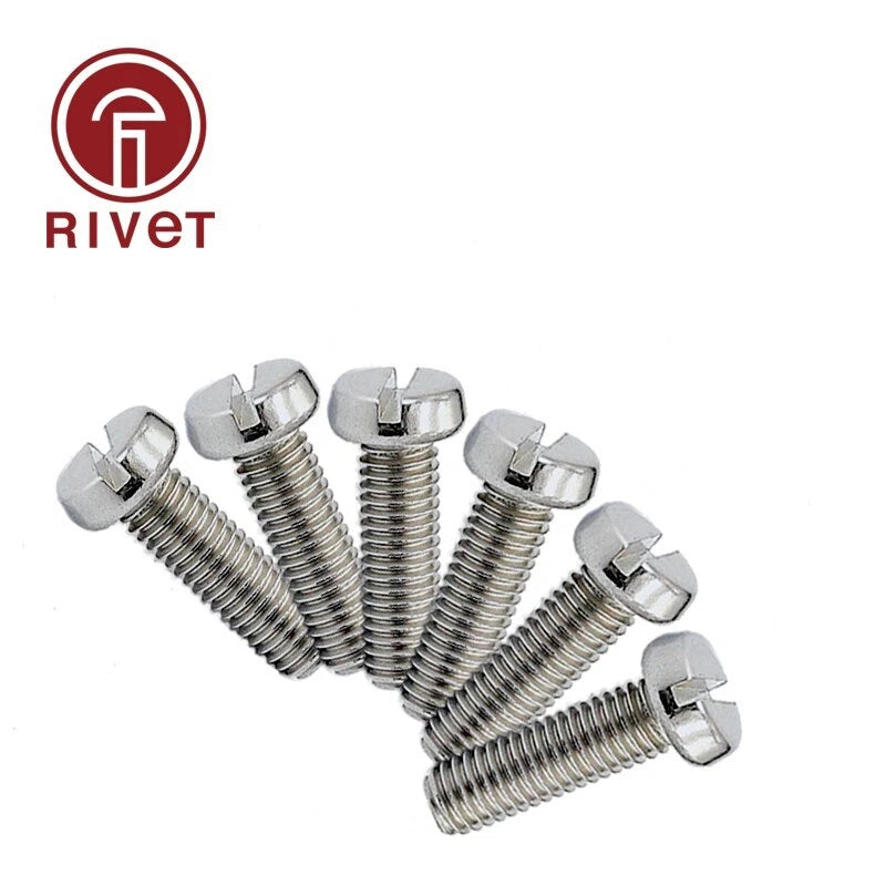 304 Gb65 A2-70 Din En Iso 1207 M8 Slotted Cap Head Column Round Screw