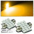 X2 11x31mm 18smd 3528 12V Bright Amber Led Interior Dome/trunk