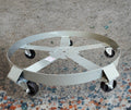 55 Gallon Drum Dolly Steel Barrel Fuel Caddy Cart 1250lbs with 5 Swivel Casters
