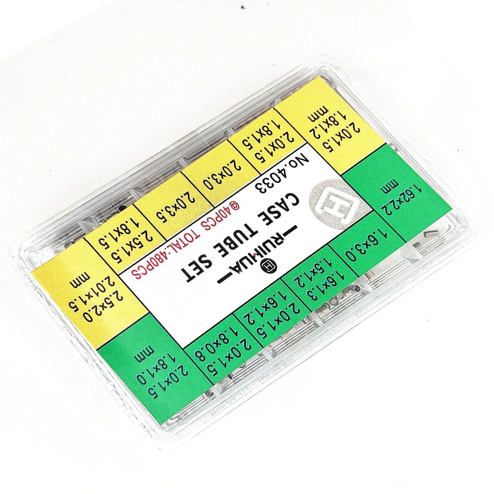 1.5-2.5mm 12-size Assorted Stainless Steel Watch Case Waterproof Tube