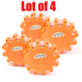 Lot of 4 LED Safety Flare Emergency Warning Disc Light Flashing Roadside Beacon