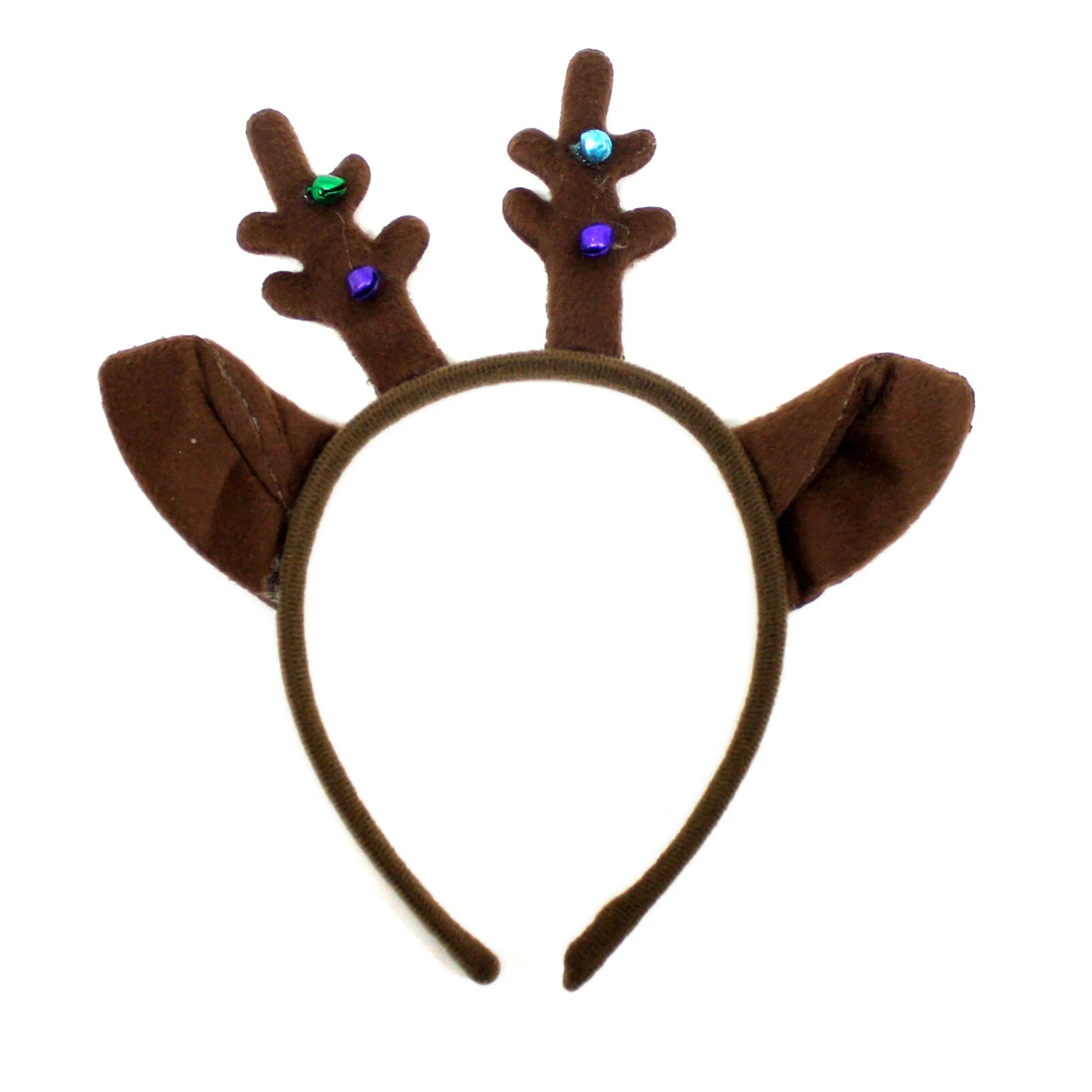Brown Reindeer Antler W/ Ears Headband Christmas Holiday Antler