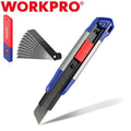WORKPRO 18mm Heavy Duty Retractable Utility Knife Snap-off Box Cutter 10PC Blade