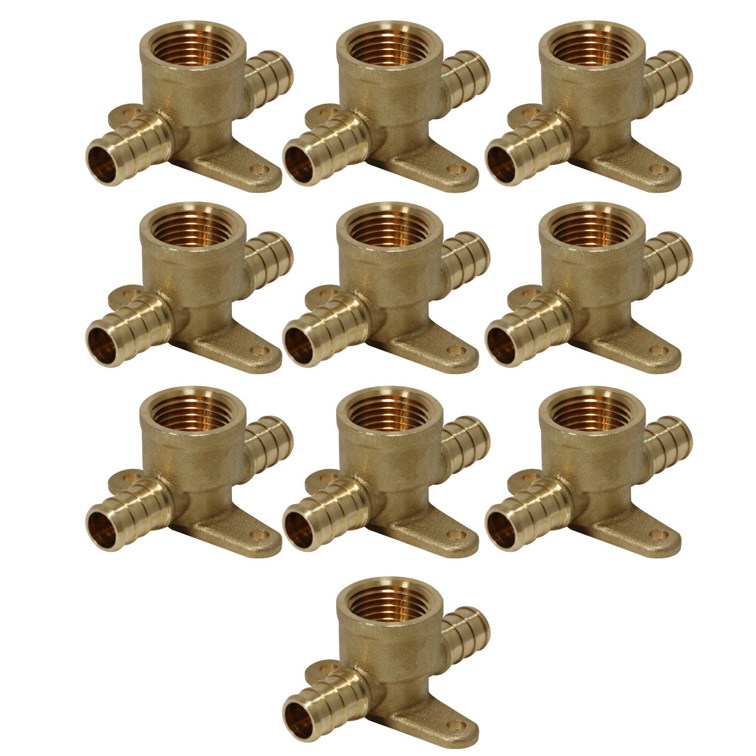 10 Pack XFITTING 1/2" Pex B x 1/2" Pex B x 1/2" Female