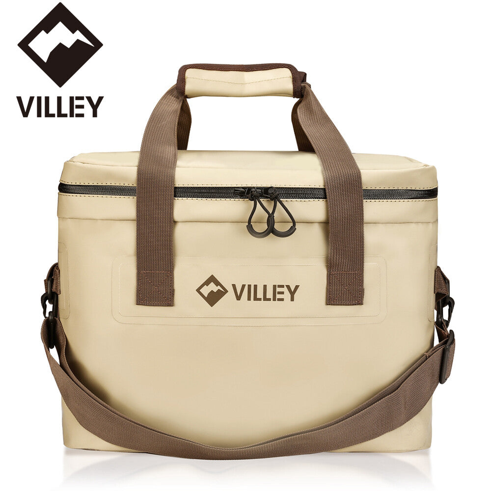 VILLEY 30Cans Cooler Bag Insulated Soft Sided Cooler Leakproof Cooler