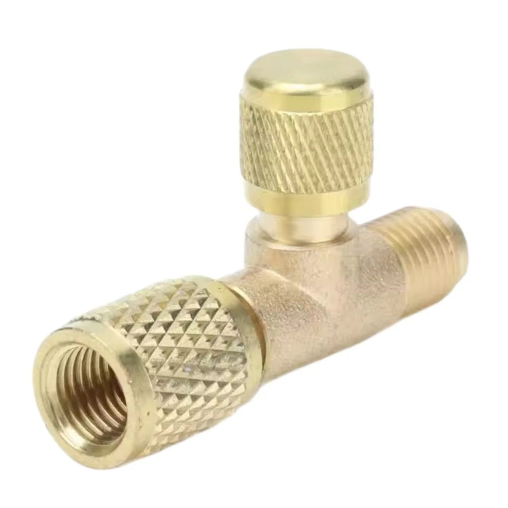 Copper Fitting Adapter Valve Supporting R22 R12 R134 In Hvac