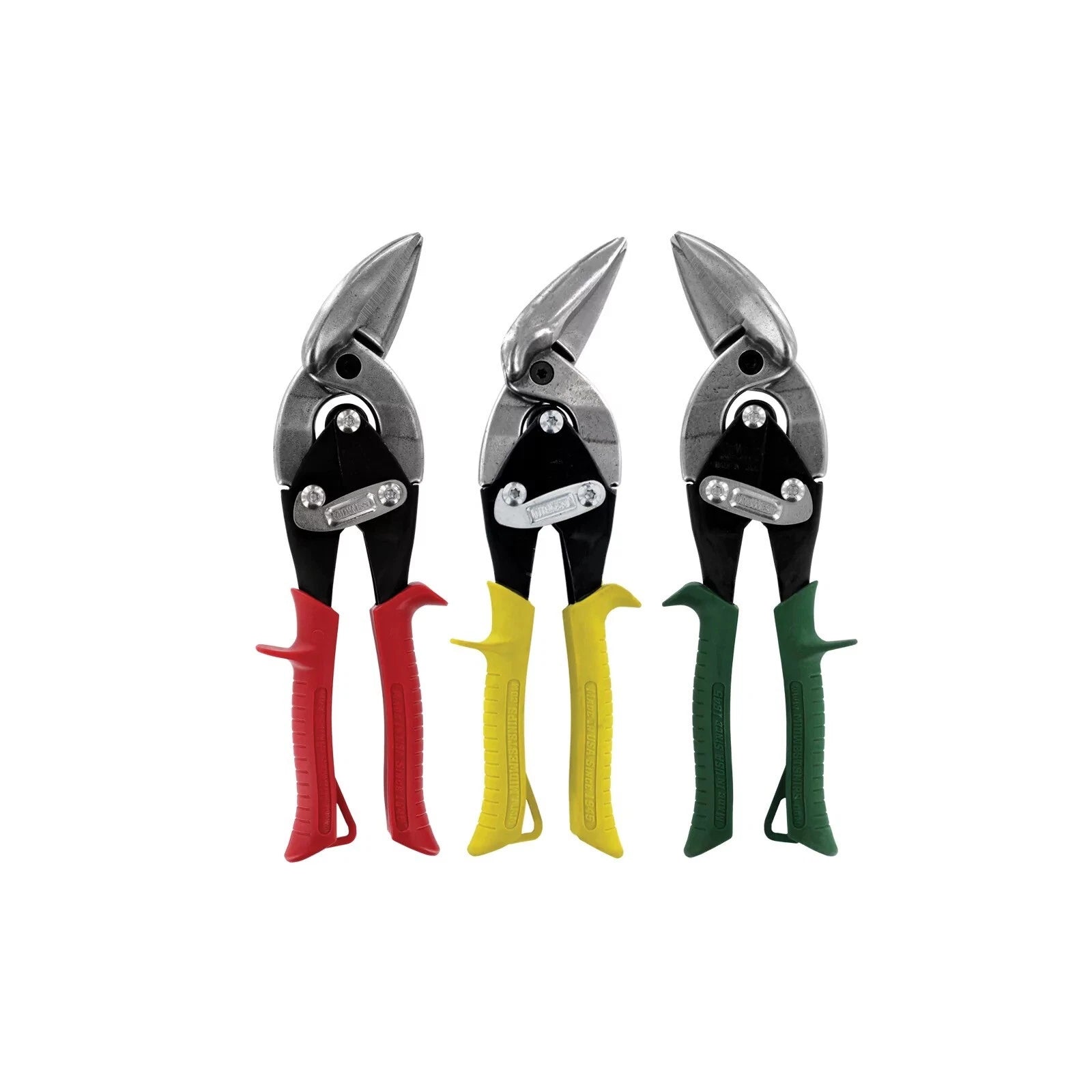 Midwest Aviation Offset Snip Set Right Left & Straight Cut 18ga.