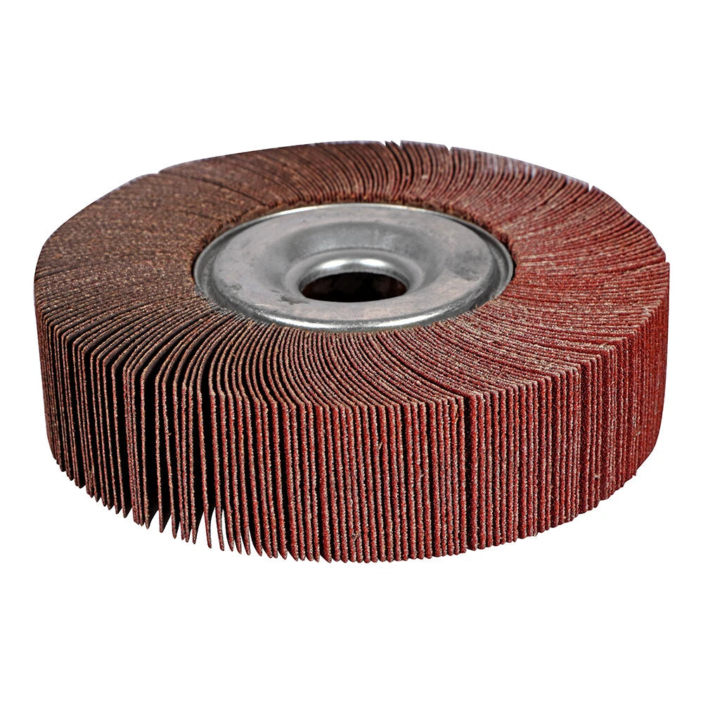 5 Pack - 6" x 1.5" x 1" Inch 40 Grit Bench Pedestal Grinder Unmounted Flap Wheel