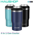 HAUSHOF 12 oz Can Cooler 4 in 1 Double Walled Can Insulator Stainless
