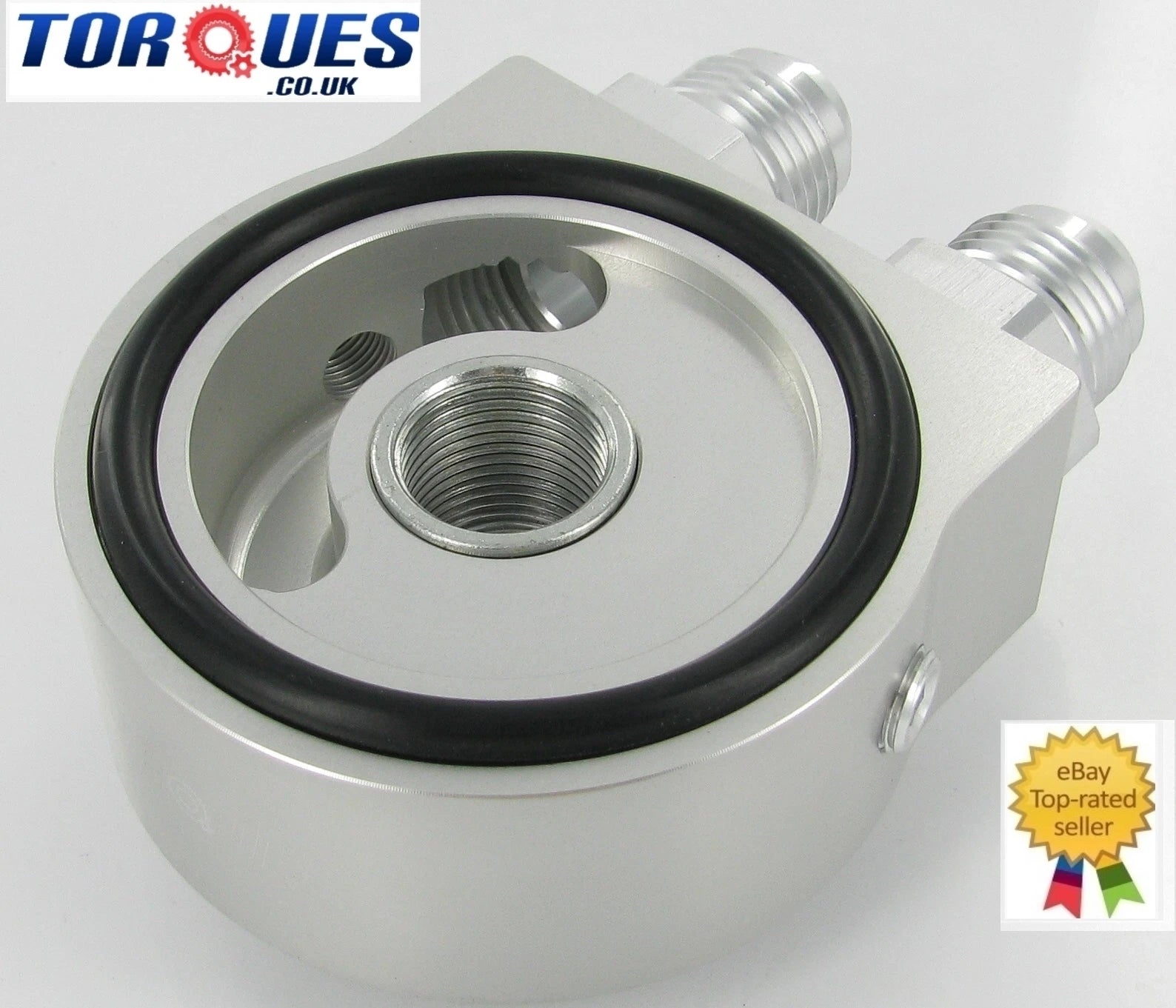 Torques Universal Oil Sandwich Plate Kit In Silver AN-10 JIC-10 3/4 UNF/ M20x1.5