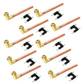 10 Pack XFITTING 1/2" Push Fit Stub Out Elbow, 8" Long,