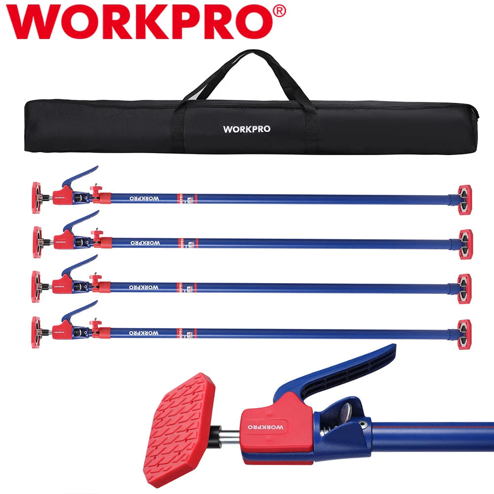 Workpro Cabinet Jack Support Pole 54-114 Inches Steel 4-pk With 154