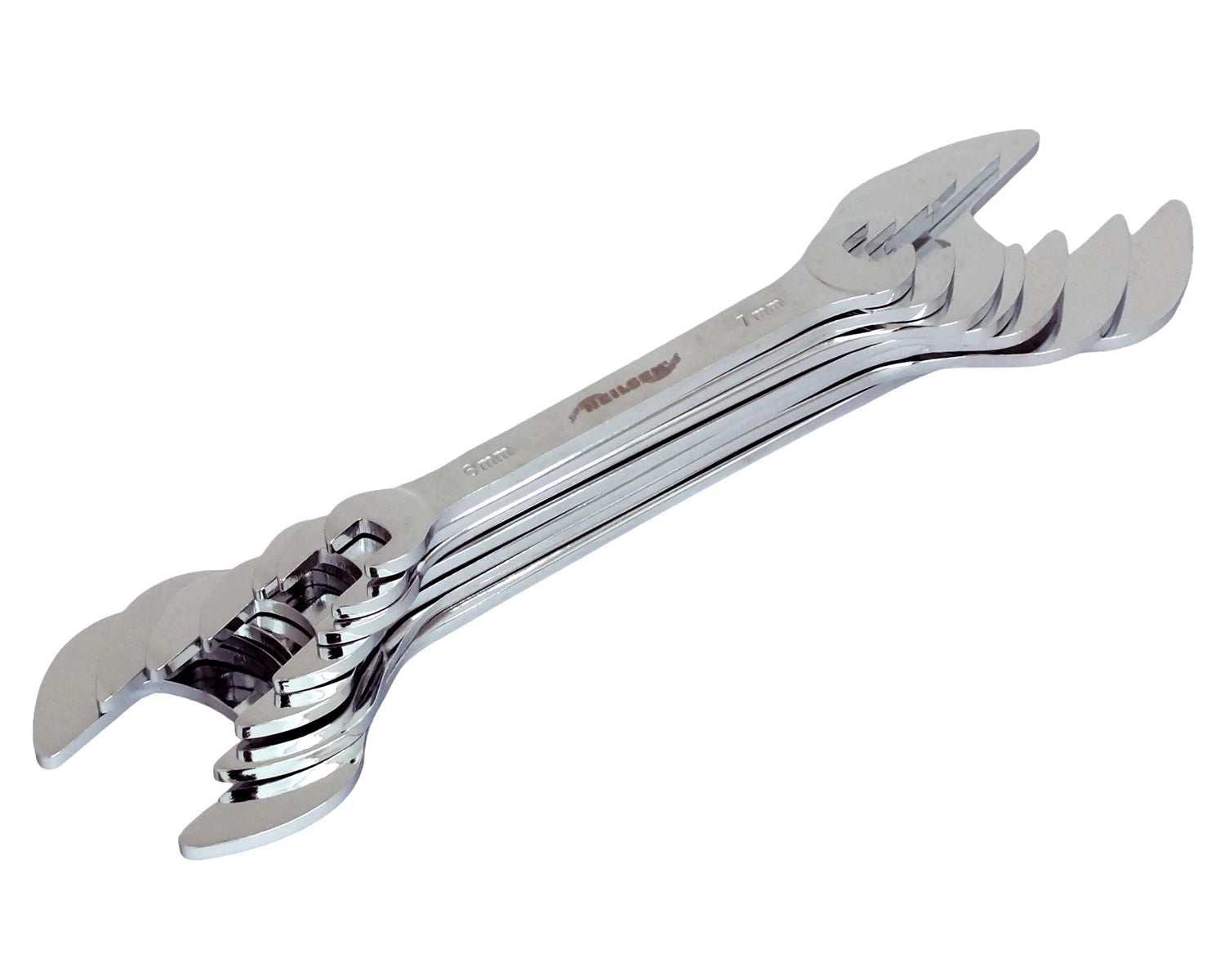 Extra Flat Spanner Set Double Open Ended 6mm-23mm Metric Wrenches 3mm