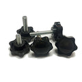 Plastic Black Rosette Thumb Screws M5-M8