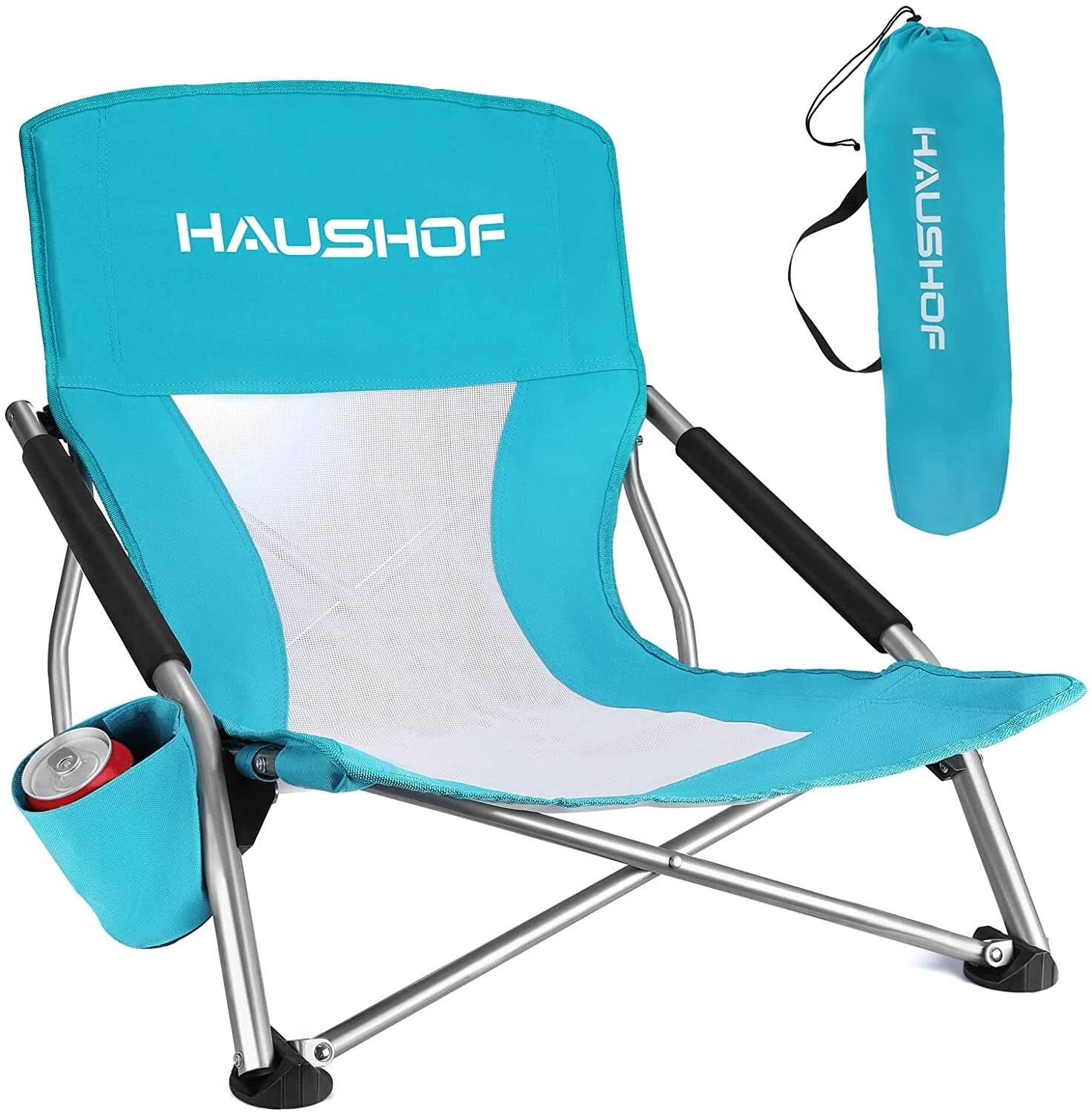 Low Beach Chair Mesh Back Folding Chair Lightweight Low Seat Chairs