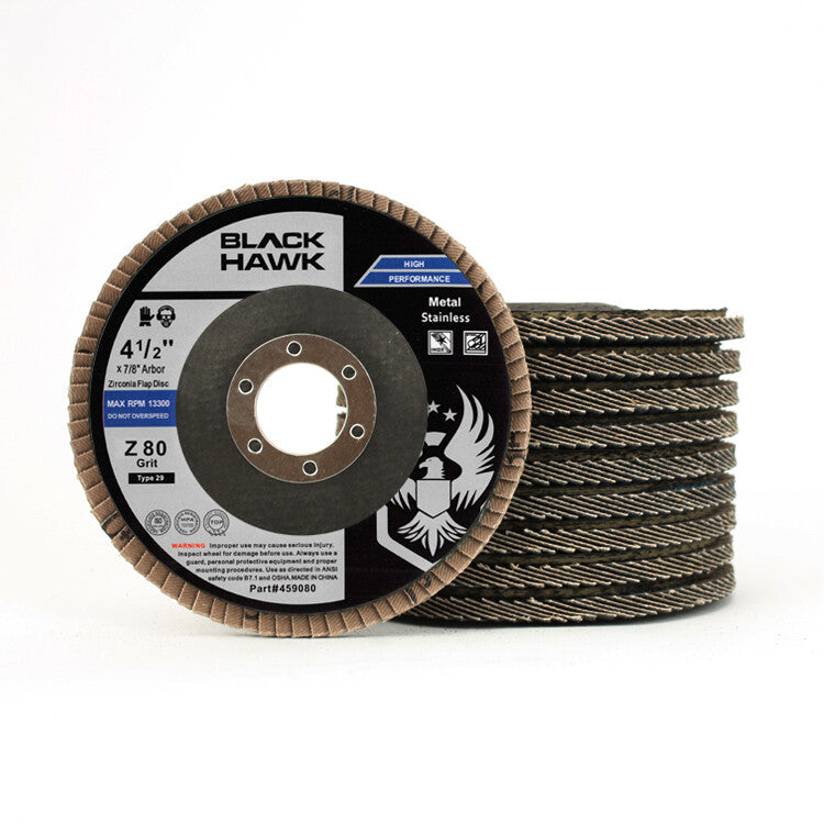 4.5 Inch Black Hawk Zirconia Flap Disc - 10 Pack