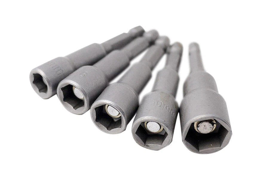 Hex Socket Magnetic Nut Setter Driver 65mmL:6,7,8,10<wbr/>,11,12,13,14,1<wbr/>/4,5/16,1/2"