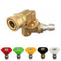 Pressure Washer 5 Nozzle Kit With Quick Connect 4500PSI Metal
