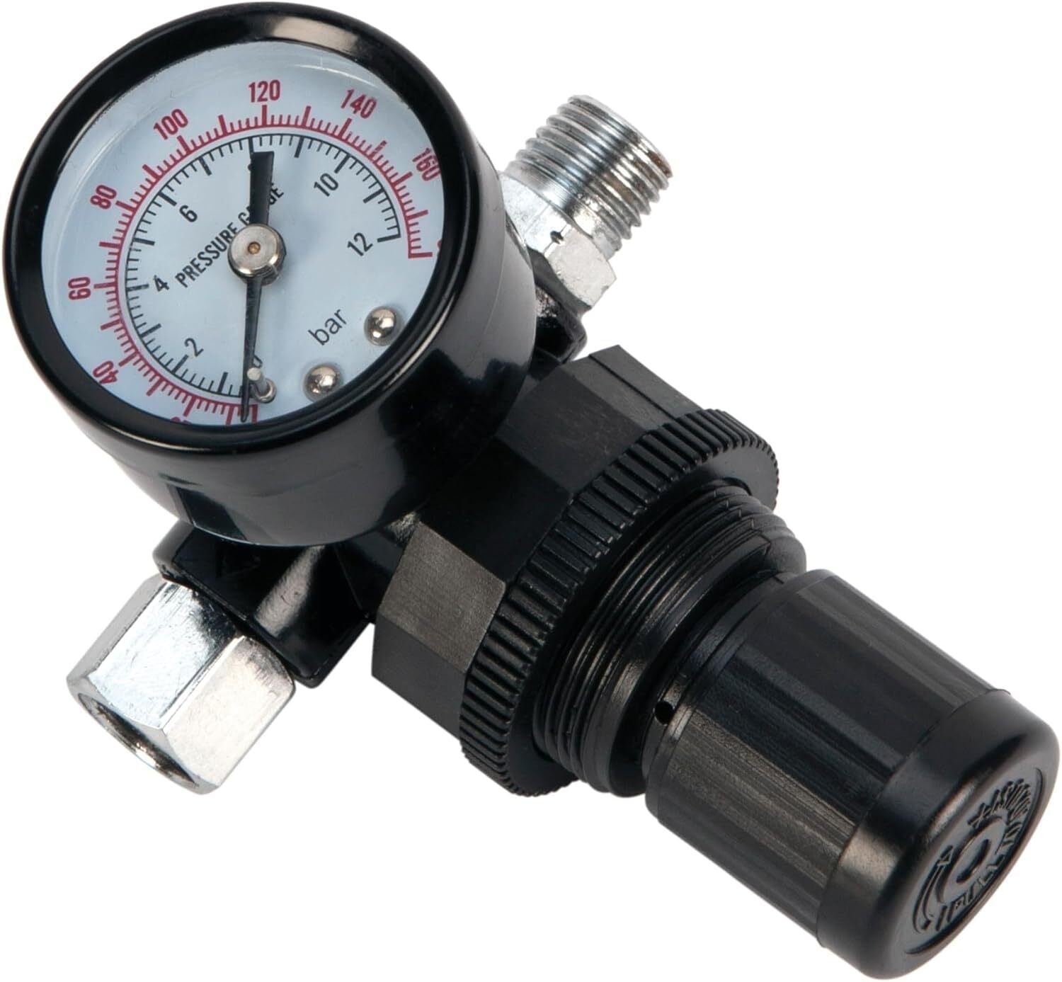 Performance Tool Inline Locking Pressure Regulator with Gauge by Performance Tool