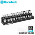 DURATECH 1/4" Drive Magnetic Socket Organizer Set SAE Socket Holders Socket Tray
