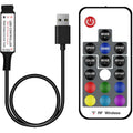 Dc 5V Usb Led Light Strip Rgb Controller 17-keys Rf Wireless Remote