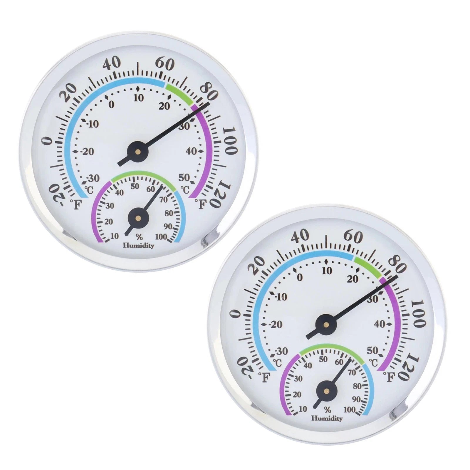 2-in-1 Room Temperature Monitor Gauge Indoor Thermometer Hygrometer