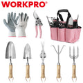 WORKPRO 7 Piece Pink Garden Tools Set Stainless Steel Heavy Duty