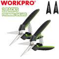 Workpro 2 Packs Pruning Shears 6.5" Gardening Scissors Snips Clippers