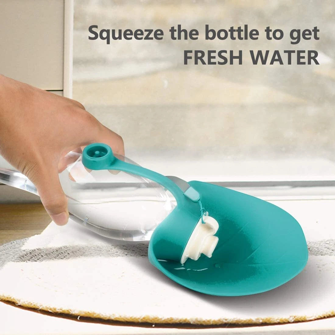 Travel Pet Water Bottle Dispenser Feeder Container Drinking Cup Bowl
