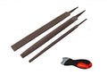 Professional 8" 2nd Cut Steel File:flat Half Round Square W Pvc Handle