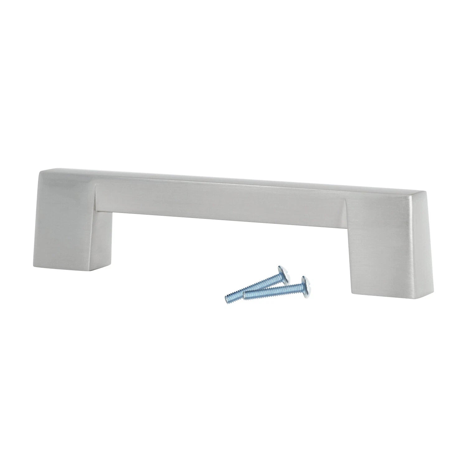 Thick Industrial 5-1/32" Brushed Nickel Kitchen Cabinet Handle Pull