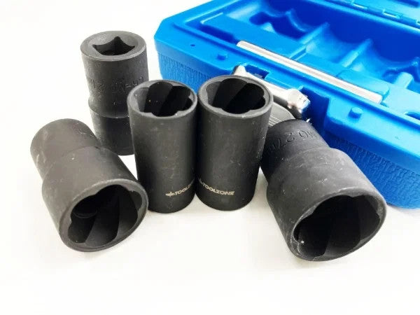1/2" Grip & Twist Socket Set 6pc Locking Wheel Nut Remover