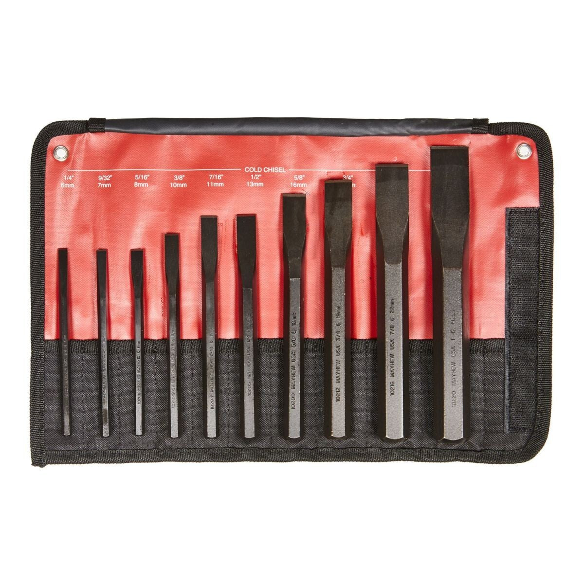 Mayhew 10pc Cold Chisel Set 1/4"-1"