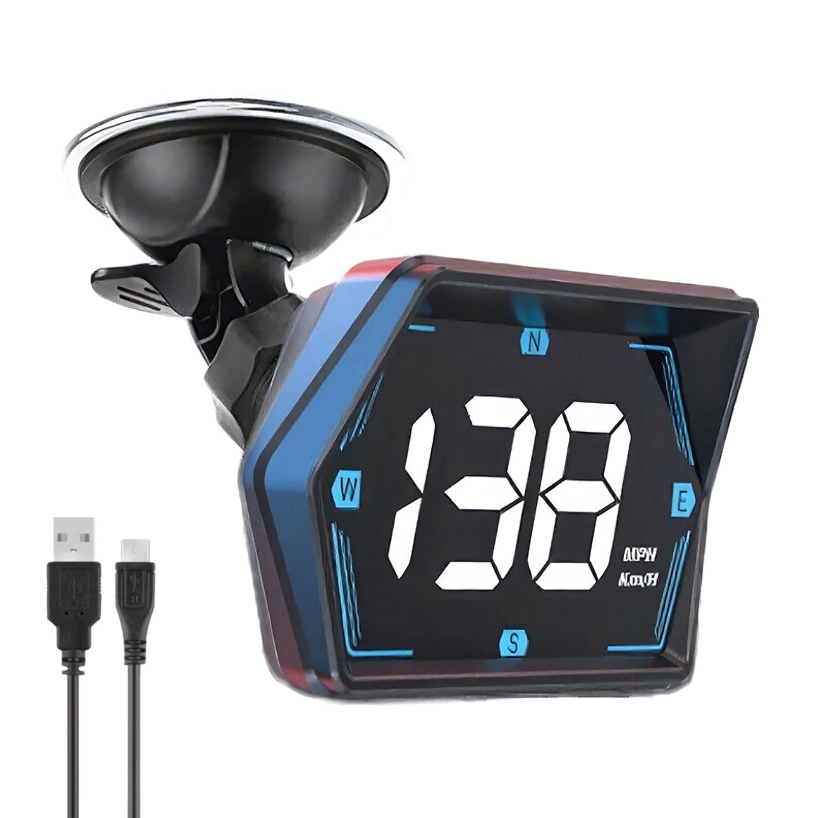Hud Gps Head Up Display Speedometer With Overspeed Alarm & Compass