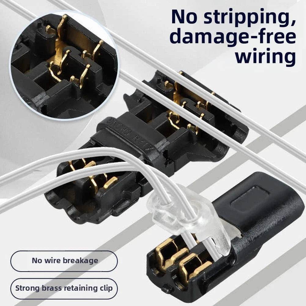 T2 Quick Connect For T Type Wiring 1.65 X 2.85 Cm Black Pvc Copper