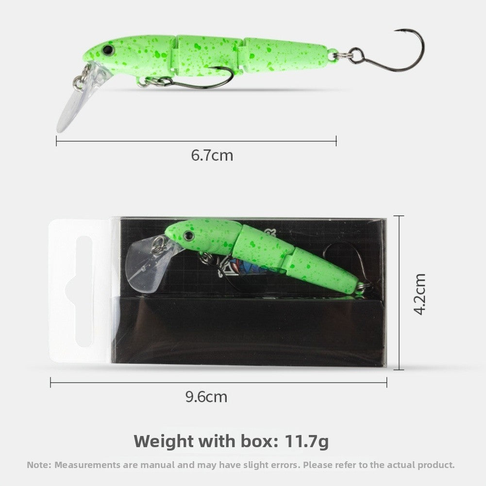 6.7cm 3 Section ABS Minnow Swimbait with Realistic S Shaped Swimming ActionOpens