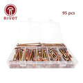 95 Pcs M5.5 Washer Zinc Carbon Steel Hexagon Head Screw Self Drilling Tapping