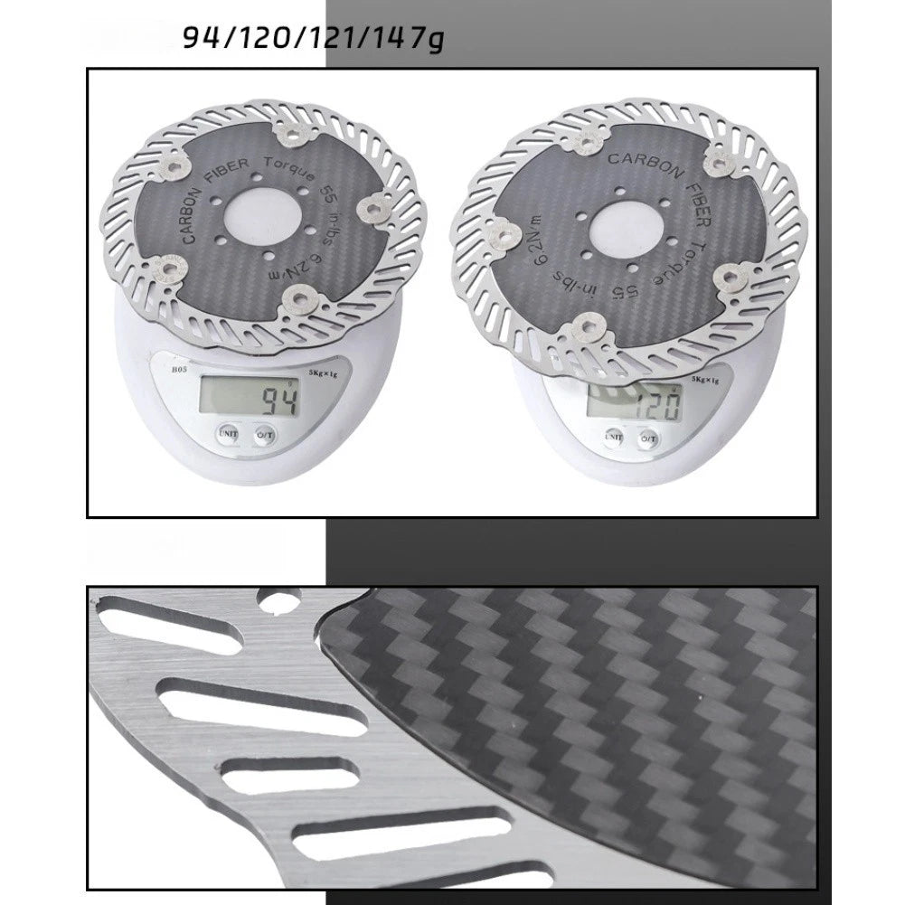Carbon Fiber Disc Brake Six Bolt Center Lock Lightweight For Mountain
